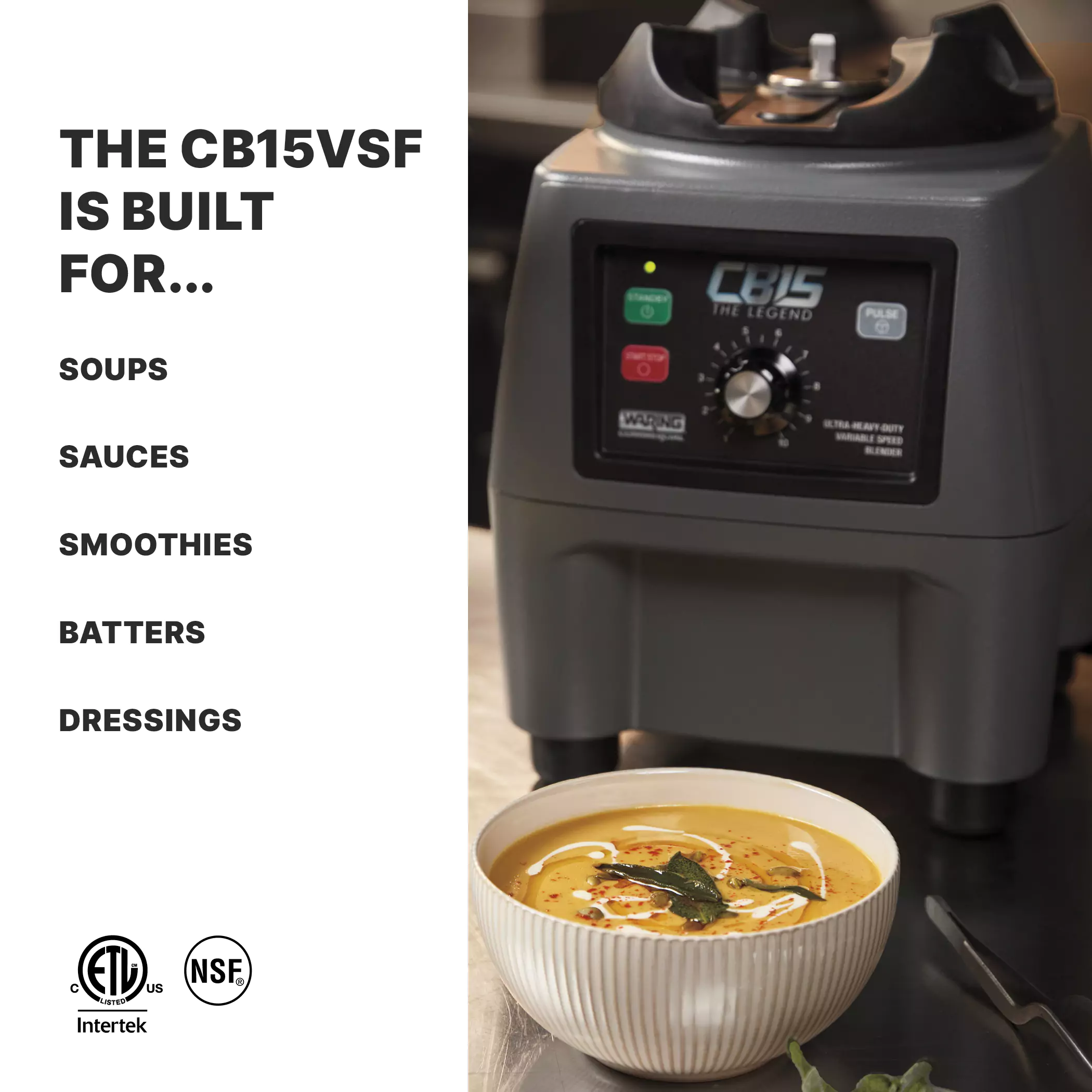 The Legend One-Gallon Food Blender with Variable Speed and Spigot
